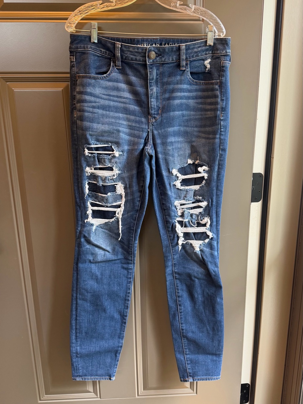 American Eagle 360 Next Level Stretch Women's Hi-Rise Skinny Jeans, SZ 14 X-Long